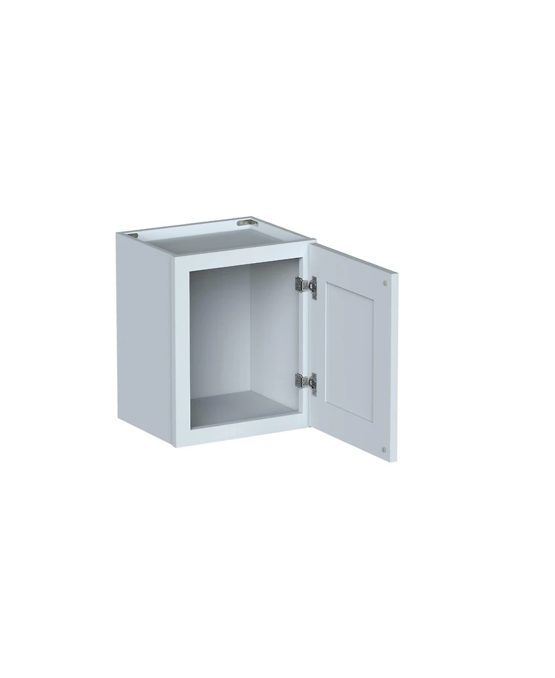 Boyel Living W15" Dove Short Wall Cabinet with Full Overlay Hdf Door for Custom Kitchen or Bathroom