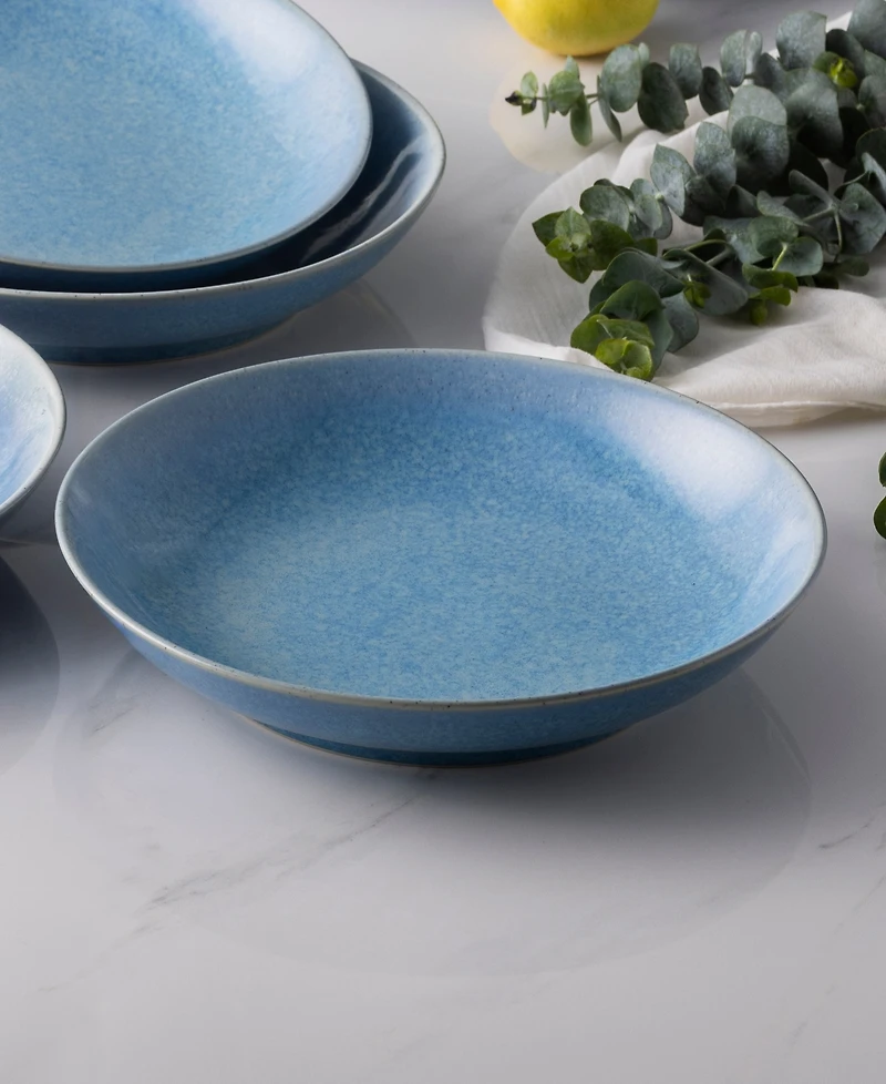 Noritake Colorwave Kiln Azure Coupe Pasta Bowls, Set of 4