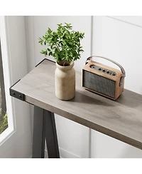 gaomon 43.3" Farmhouse Console Table with 2-Tier Storage and Metal Frame, Entryway Table for Living Room, Hallway and Behind Couch