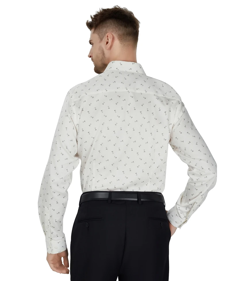 Bar Iii Men's Slim-Fit Printed Dress Shirt, Macy's Exclusive