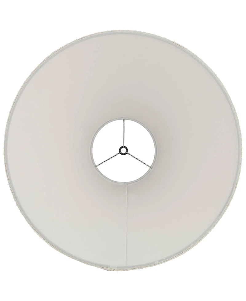 Springcrest 6" Top x 19" Bottom x 10" High x 10" Slant Lamp Shade Replacement Tapered Boucle Woven Fabric Spider Harp Finial