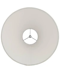 Springcrest 6" Top x 19" Bottom x 10" High x 10" Slant Lamp Shade Replacement Tapered Boucle Woven Fabric Spider Harp Finial