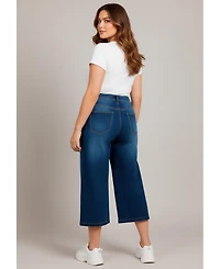 Avenue Women's Butter Denim Wide-Leg Crop