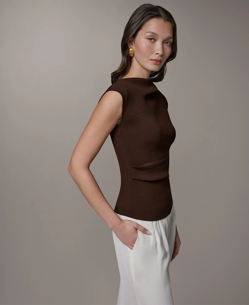 Donna Karan New York Women's Sleeveless Sweater Top