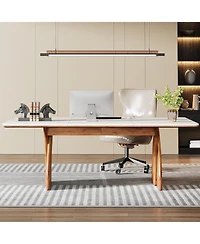 Tribesigns Executive Desk, Large Office Computer Desk with Heavy Duty Legs, Extra Long Desk