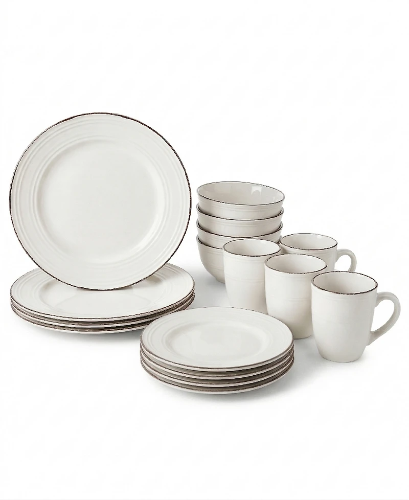 American Atelier Madelyn White 16 Pc Dinnerware Set