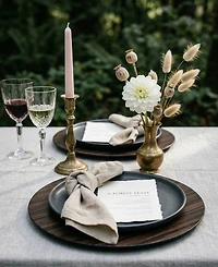 American Atelier Square Charger Plate 12 Piece Dinnerware Set, Service for 12