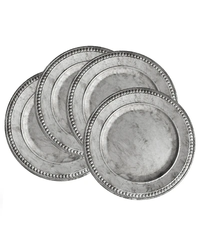 American Atelier Serveware Round Beaded Charger Plate 14"