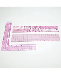 Gnuadz Fashion Clear Metric Sewing Ruler Set Pattern Rulers For Beginners Tailors Designers Quilting Embroidery Cross Crochet Knitting 9pcs