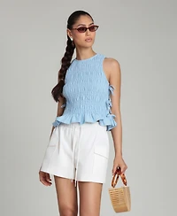Avec Les Filles Women's Mid-Rise Cargo Shorts