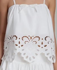 Avec Les Filles Women's Cutwork Detail Bandeau Top