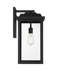 John Timberland Eastcrest Modern Outdoor Wall Light Fixtures Set of 2 Textured Metal 20 1/2" Clear Glass for Post Exterior Barn Deck
