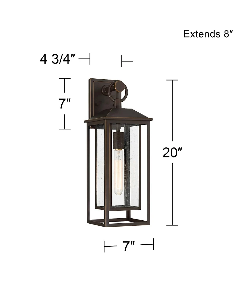 John Timberland Califa 20" High Traditional Outdoor Wall Light Fixture Mount Porch House Weatherproof Bronze Finish