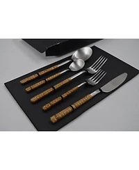 Artifacts Trading Company Rattan Stainless Steel Cutlery (Set of 5) - With Gift Box