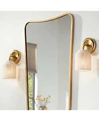 Possini Euro Design Jacob 11" High Modern Wall Sconce Light Lamp Fixture Mount Set of 2 Bathroom Hardwired Natural Rope Shade