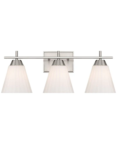 Possini Euro Design Possini Euro Elodie 23 1/2" Wide Brushed Nickel 3-Light Bath Light
