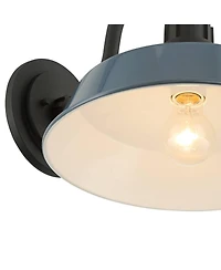 Franklin Iron Works Franklin Iron Arnett 10 1/2" High Denim Blue Outdoor Barn Wall Light