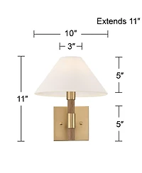 Possini Euro Design Possini Euro Conrad 11"H Brushed Champagne Wood Wall Sconce Set of 2