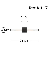 Possini Euro Design Possini Euro Adelina 24 1/4" Wide 2-Light Bath Light Set of 2