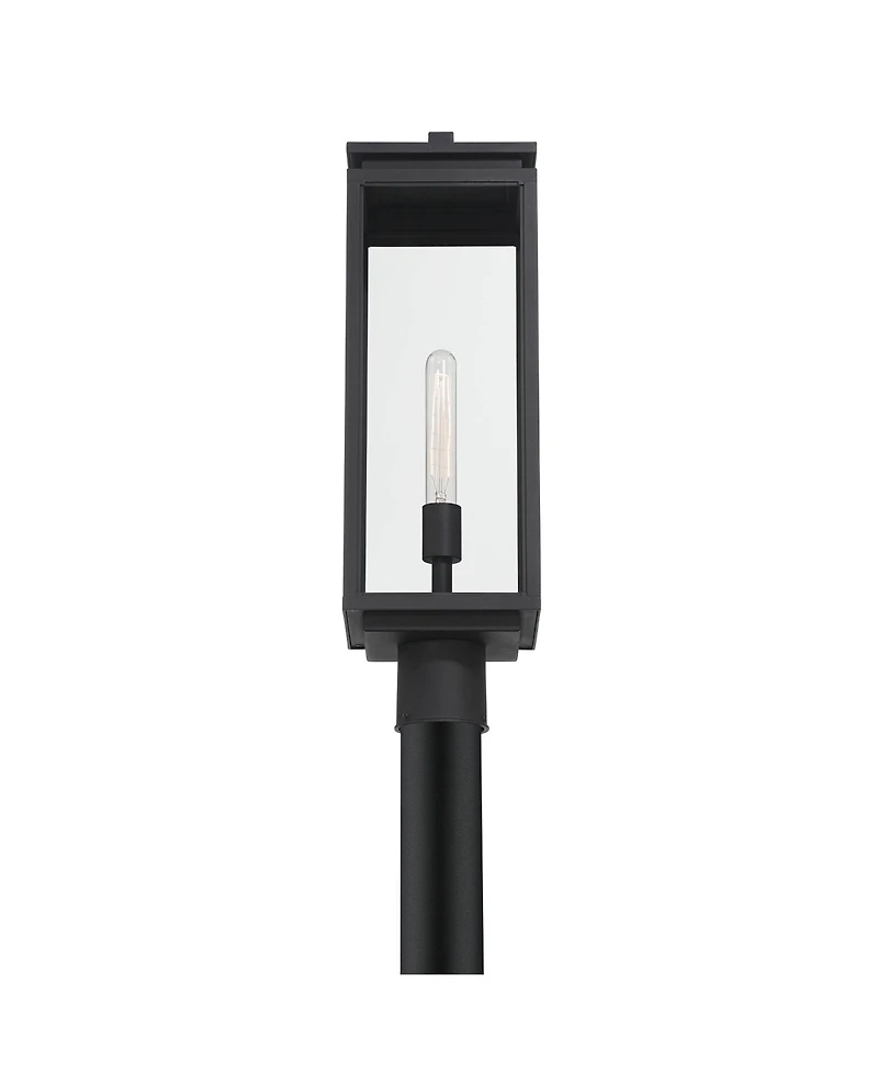 Possini Euro Design Possini Euro Atkins 99 1/4"H Die Cast Matte Black Outdoor Post Light