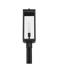 Possini Euro Design Possini Euro Atkins 99 1/4"H Die Cast Matte Black Outdoor Post Light