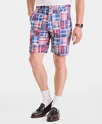 Club Room Men's Regular-Fit Madras Plaid Patchwork 9" Shorts, Exclusively at Macy's - Piece Block Yd