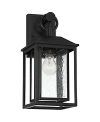 John Timberland Franklin Iron Works Califa Mission Outdoor Wall Light Fixture Metal 15 1/4" Clear Seedy Glass