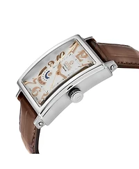 Gevril Men's Avenue of Americas Swiss Automatic Italian Leather Strap Watch