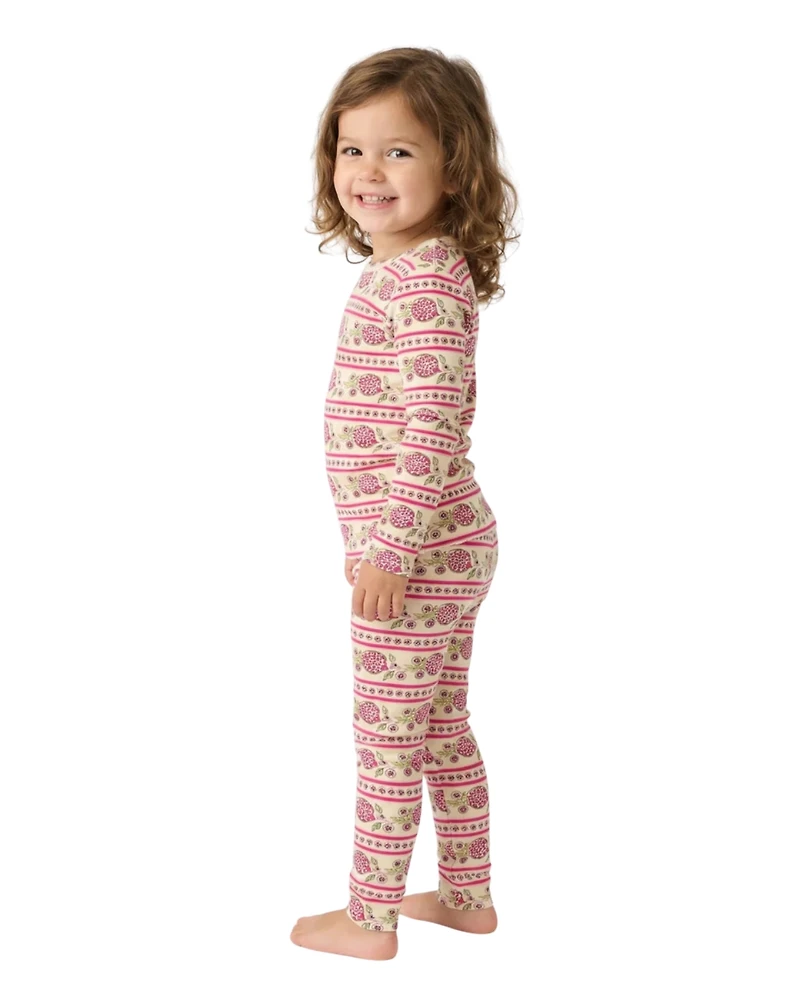 Motette Toddler Girls Pomegranate Soiree Pajama Set