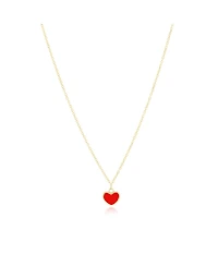 The Lovery Mini Red Single Heart Necklace 14K Gold