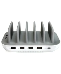 Emerson 5 Port Multi Device Usb Charging Station Hub with Charging Cables