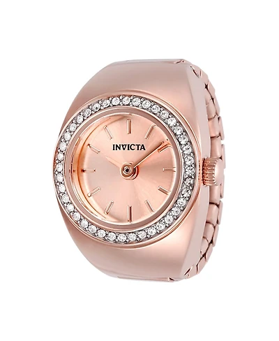 Invicta Women's 48945 Mini Ring Watch Quartz 2 Hand Rose Gold Dial Watch