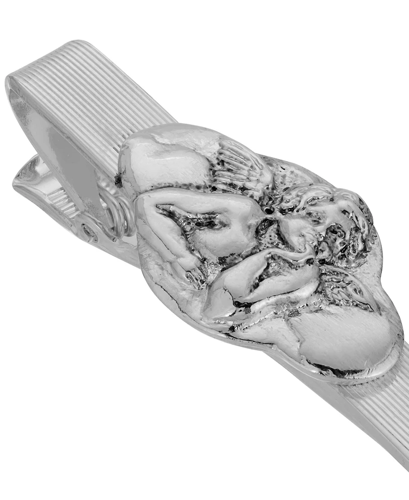 Symbols of Faith Silver-Tone Angel Tie Bar Clip