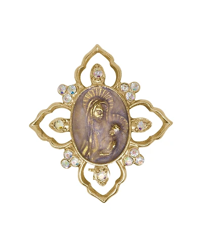 Symbols of Faith 14k Gold Dipped Mary and Child Pin