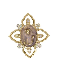 Symbols of Faith 14k Gold Dipped Mary and Child Pin