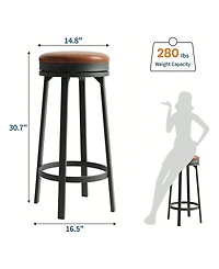 gaomon Dining Chair 4 Pcs Home Kitchen 360 Degrees Swivel Bar Stool Set Of 4 for Kitchen Dining Room