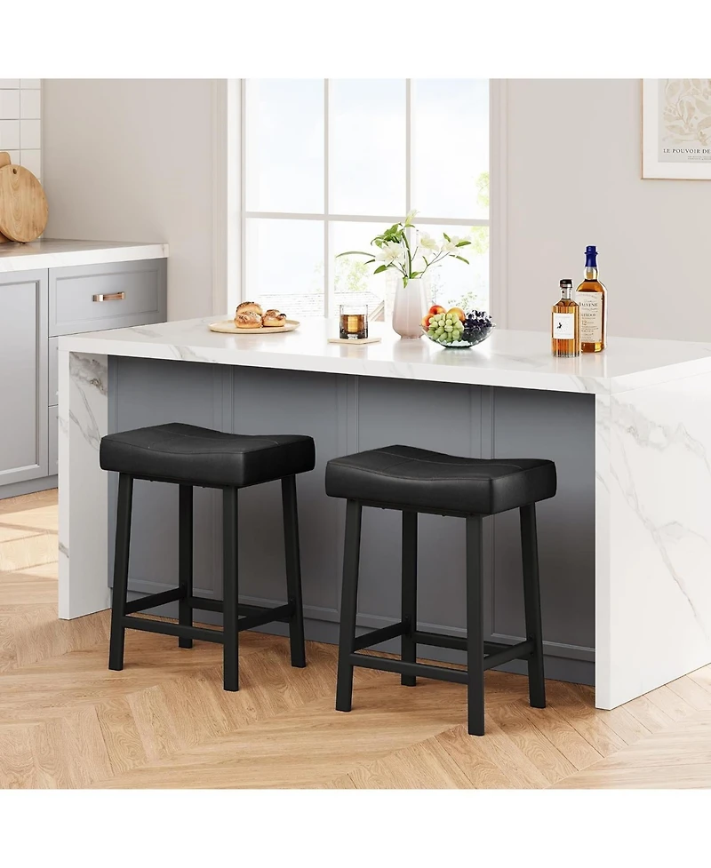 gaomon Dining Chair Counter Height Bar Stools Set of 2 24 Inch Barstools for Kitchen Dining Room