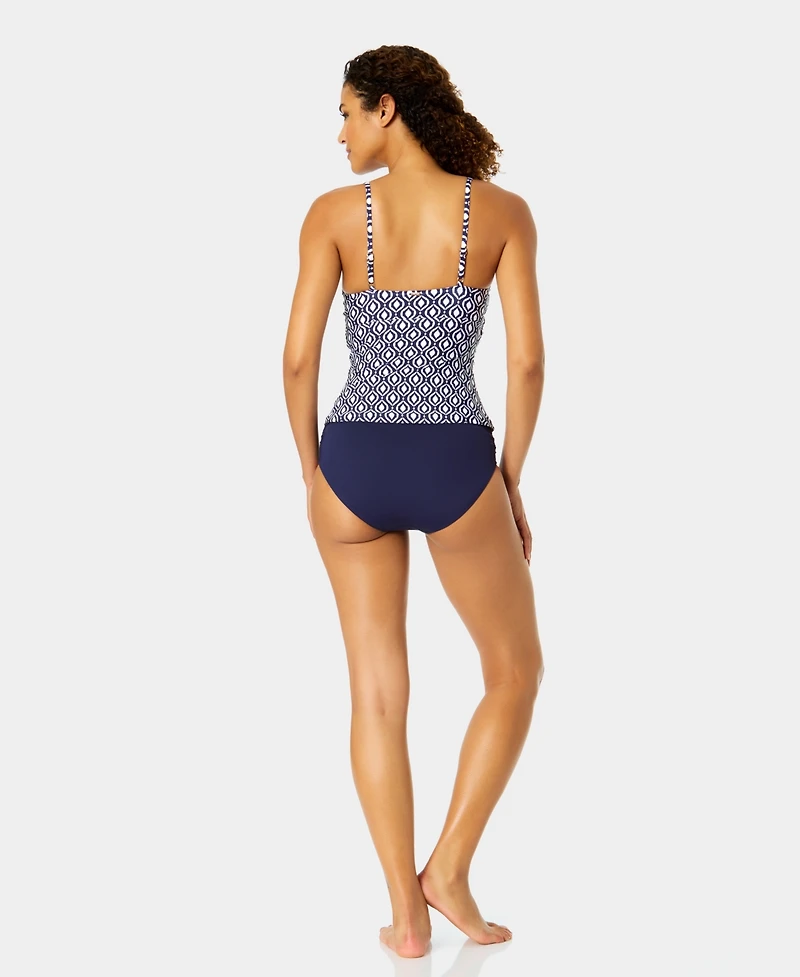 Anne Cole Women's Hidden Underwire V-Neck Tankini Top