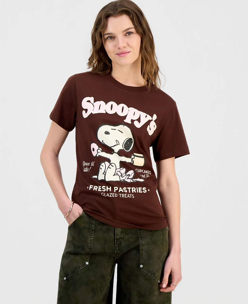 Grayson Threads, The Label Juniors' Snoopy Pastry Graphic-Print Tee