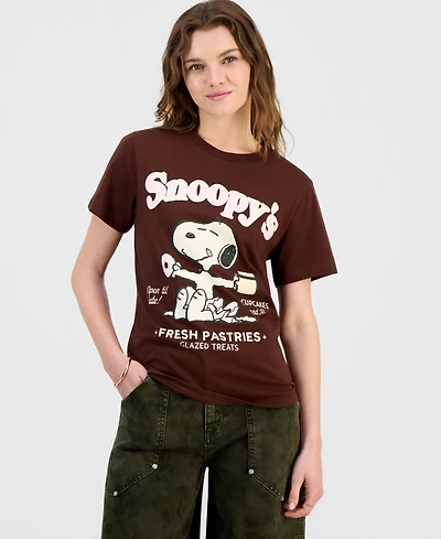 Grayson Threads, The Label Juniors' Snoopy Pastry Graphic-Print Tee