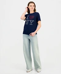 Grayson Threads, The Label Juniors' I Love Ny Rhinestone Tee