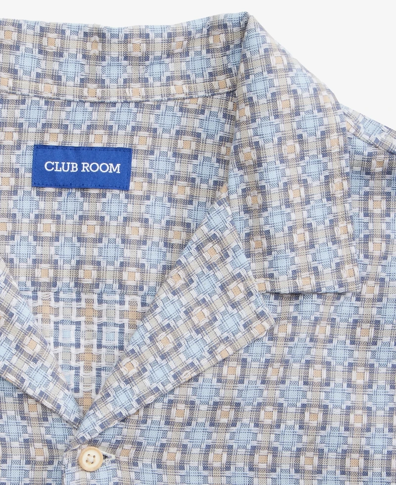Club Room Men's Textured Yard Short-Sleeve Shirt, Macy's Exclusive