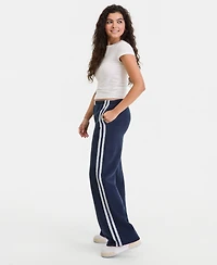 Love Tribe Juniors' Lace-Stripe Jersey Pull-On Pants