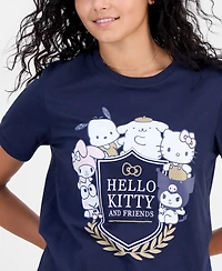 Love Tribe Juniors' Hello Kitty and Friends Crewneck Tee