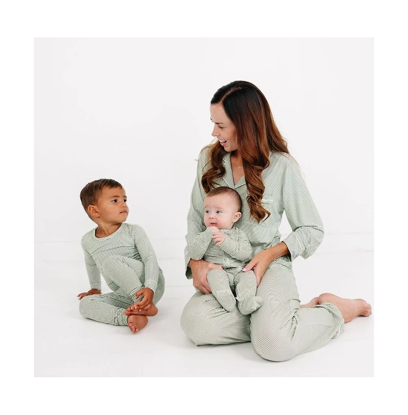 Motette Toddler Boys Evergreen Stripe Pajama Set