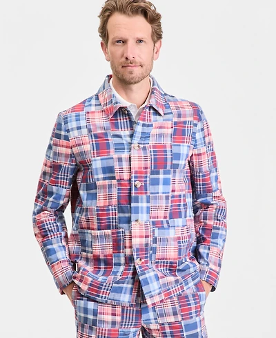 Club Room Men's Madras Shirt Jacket, Macy's Exclusive - Piece Block Plaid Yd