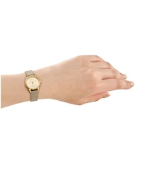 Dkny Women's Milanese Quartz Light Brown Polyurethane Strap Watch 26mm
