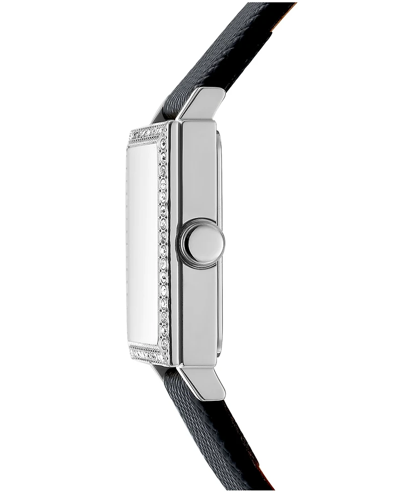 Dkny Women's Milanese Quartz Black Leather Strap Watch 24x31mm