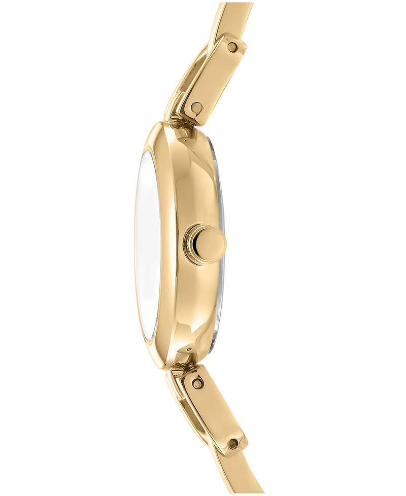 Dkny Women's Half Bangle Quartz Gold-Tone Stainless Steel Watch 26mm