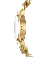 Dkny Women's Open Link Quartz Gold-Tone Stainless Steel Chain Bracelet Watch 28mm